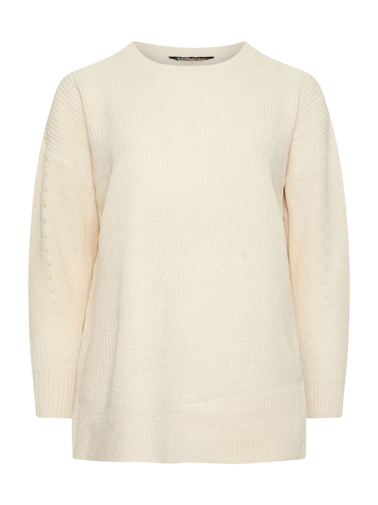 Yours Curve Natural Drop Shoulder Jumper - Image 6 of 6