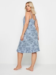 Pack de 2 camisones con estampado floral de algodón 100% de Yours Curve - Imagen 4 de 8