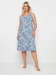 Pack de 2 camisones con estampado floral de algodón 100% de Yours Curve - Imagen 5 de 8