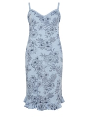 Pack de 2 camisones con estampado floral de algodón 100% de Yours Curve - Imagen 8 de 8