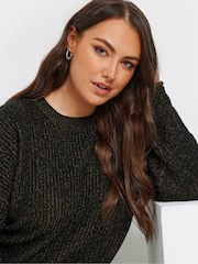 Yours Curve Green Drop Shoulder Jumper - Image 5 of 6