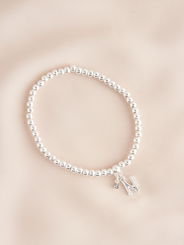 Nuanță argintie - Initial Mulați/Elastici Bracelet - Image 14 of 20