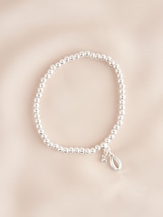 Silver Tone Initial Stretch Bracelet - Image 15 of 20