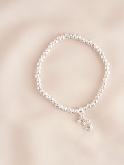 Silver Tone Initial Stretch Bracelet - Image 18 of 20