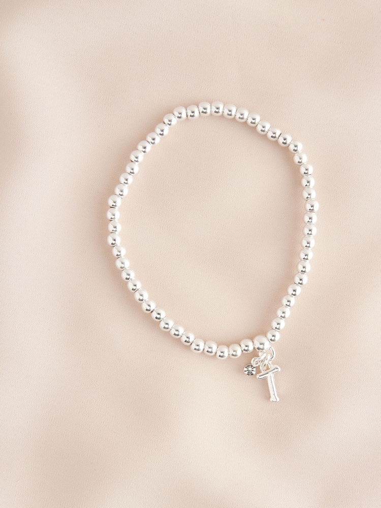 Nuanță argintie - Initial Mulați/Elastici Bracelet - Image 19 of 20