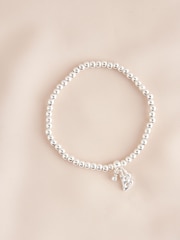 Silver Tone Initial Stretch Bracelet - Image 2 of 20