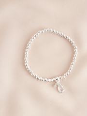 Silver Tone Initial Stretch Bracelet - Image 3 of 20