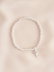 Silver Tone Initial Stretch Bracelet - Image 5 of 20