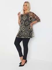 Yours Curve Natural Oversized Mesh Top - Image 2 of 5