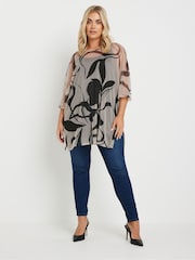 Yours Curve Natural Oversized Mesh Top - Image 2 of 5