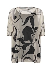 Yours Curve Natural Oversized Mesh Top - Image 5 of 5