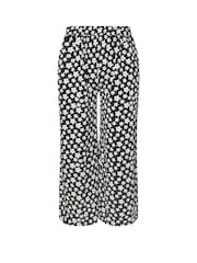 Yours Curve Black Stuctrured Wide Leg Trousers - Image 6 of 6