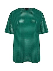 Yours Curve Green Structured T-Shirt - Image 5 of 5