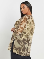 Yours Curve Natural Oversized Mesh Top - Image 5 of 6