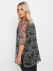 Yours Curve Black Oversized Mesh Top - Image 3 of 5