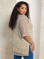 Yours Curve White Oversized Mesh Top - Image 3 of 5