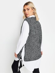 Yours Curve Black Tabbard Vest With Side Splits - Image 5 of 5