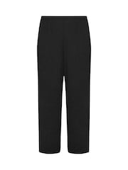 Yours Curve Black Stuctrured Wide Leg Trousers - Image 5 of 5