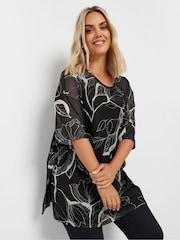 Yours Curve Limited Oversize-Top aus Netzstoff - Bild 1 von 5