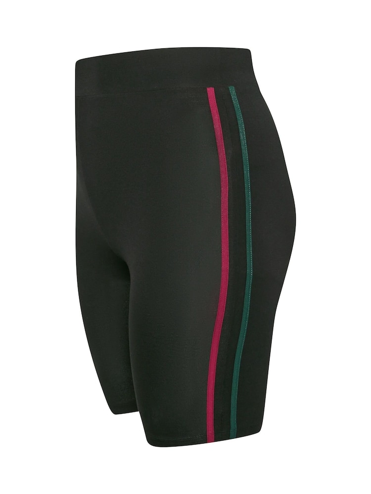 Yours Curve Black Side Stripe Active Shorts - Image 6 of 6