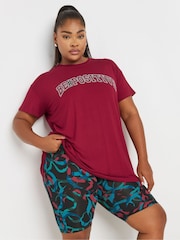 Pantalones cortos deportivos con diseño de remolinos de Yours Curve - Imagen 2 de 5