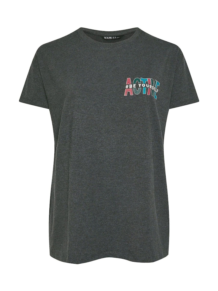 Yours Curve Grey Be Yourself Active Top - Image 4 of 4
