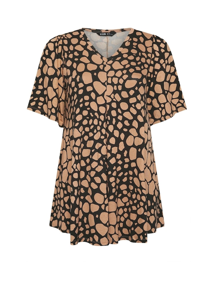 Yours Curve Brown Spot Print Blouses - Image 5 of 5
