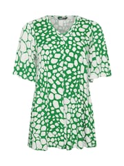 Yours Curve Green Spot Print Swing Top - Image 5 of 5