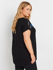 Yours Curve Black Embellished Top - Image 3 of 4
