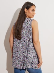 Yours Curve Black Swing Vest Top - Image 3 of 5