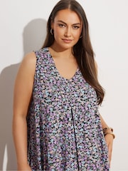 Yours Curve Black Swing Vest Top - Image 4 of 5