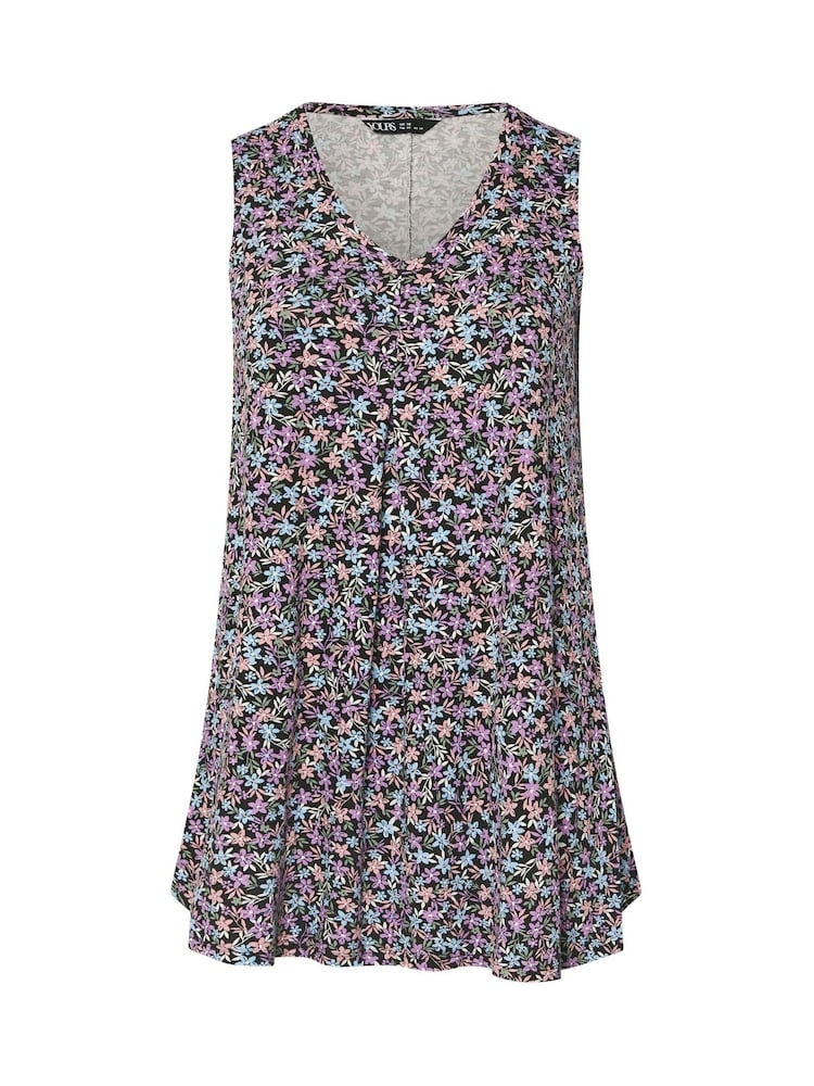 Yours Curve Black Swing Vest Top - Image 5 of 5