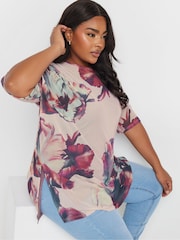 Yours Curve Pink Oversized Mesh Top - Image 4 of 5