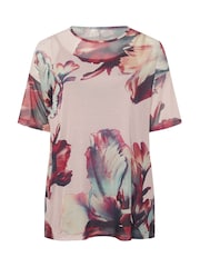 Yours Curve Pink Oversized Mesh Top - Image 5 of 5