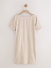 Stone Lined Small Sleeves Solid Dress - Image 1 of 1