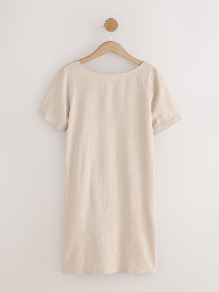 Stone Lined Small Sleeves Solid Dress - Image 1 of 1