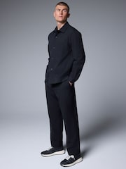 Black Lightweight Stretch Shacket - Image 2 of 9