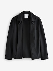 Black Lightweight Stretch Shacket - Image 6 of 9