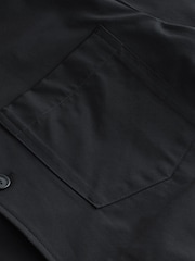 Black Lightweight Stretch Shacket - Image 8 of 9
