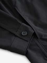 Black Lightweight Stretch Shacket - Image 9 of 9