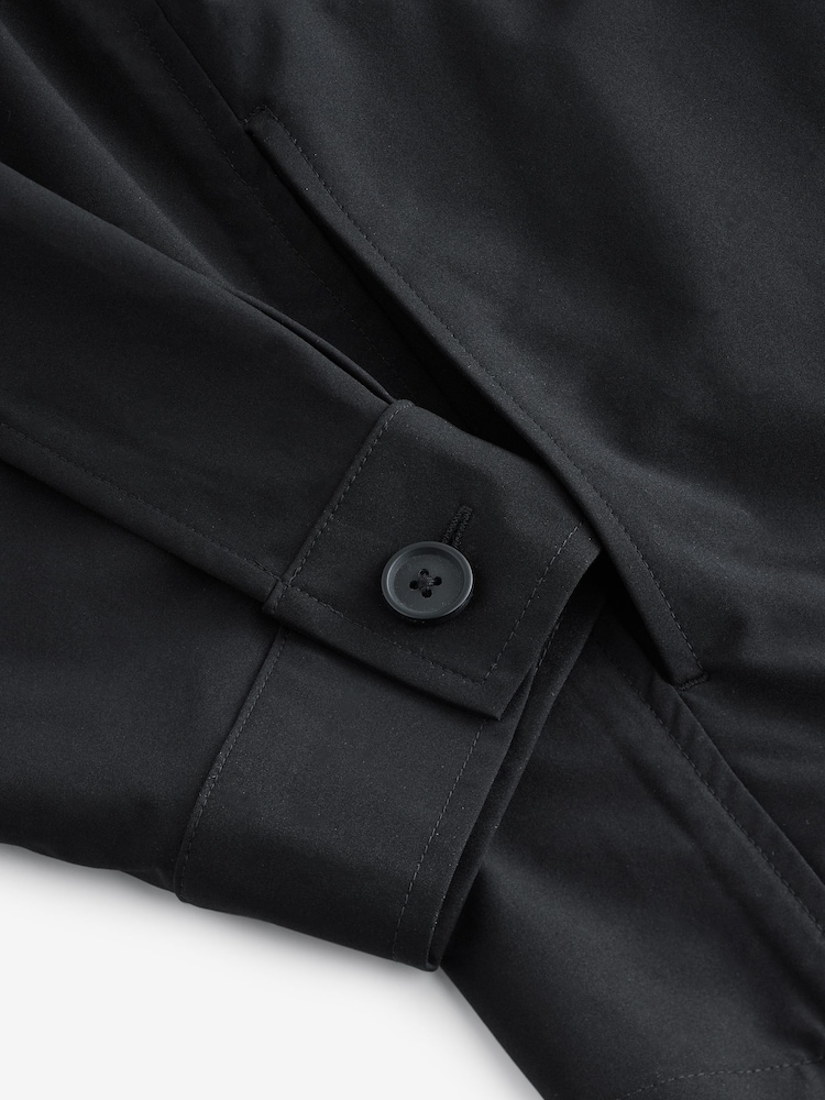 Black Lightweight Stretch Shacket - Image 9 of 9