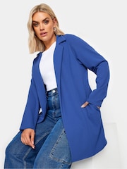 Yours Curve Blue Scuba Blazer - Image 1 of 5