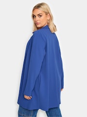 Yours Curve Blue Scuba Blazer - Image 3 of 5