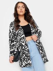 Yours Curve Black Scuba Blazer - Image 1 of 5