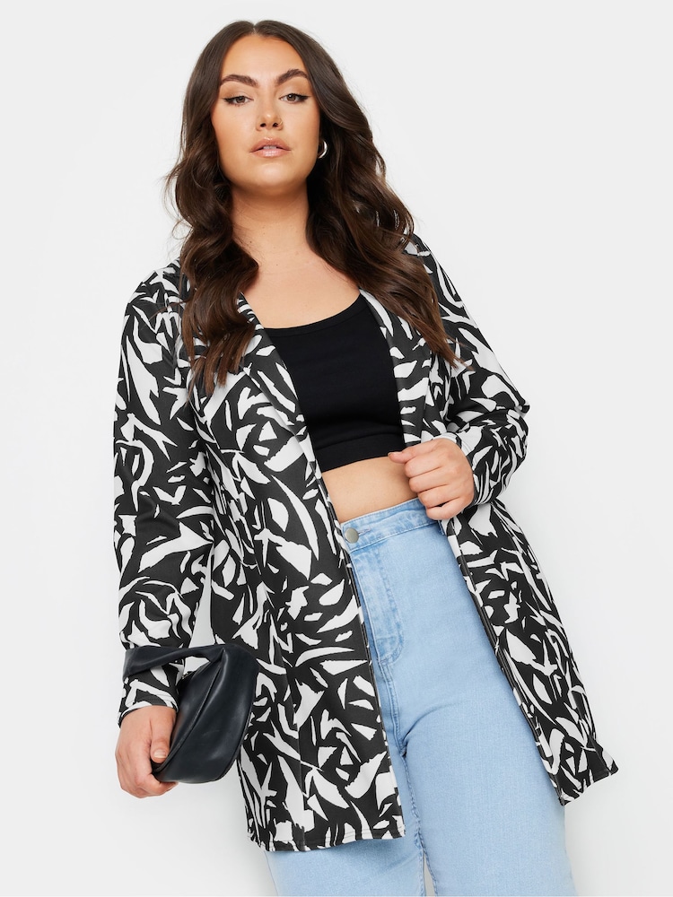 Yours Curve Black Scuba Blazer - Image 1 of 5