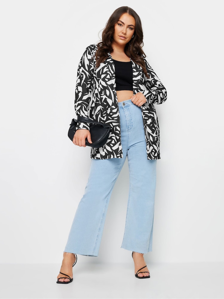 Yours Curve Black Scuba Blazer - Image 2 of 5