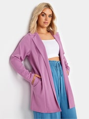 Yours Curve Purple Scuba Blazer - Image 1 of 4