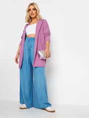 Yours Curve Purple Scuba Blazer - Image 2 of 4