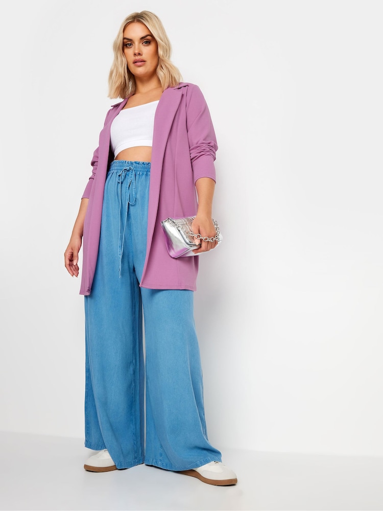 Lila - Yours Curve Scuba Blazer - Bild 2 von 4 Lila - Yours Curve Scuba Blazer - Bild 2 von 4