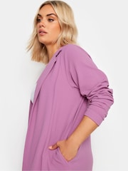 Yours Curve Purple Scuba Blazer - Image 4 of 4